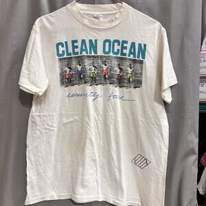 vintage white Jantzen Clean Ocean Security Force" graphic t-shirt Size XL BR2244